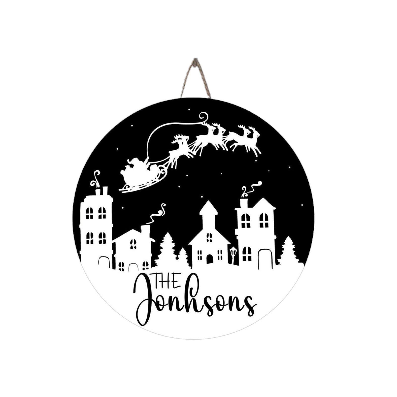 carotoe Christmas Door Sign Plaques (11.8" x11.8), Wall Door Yard Sign Plate Festive Decorations Winter Home Decor Doorway Decor