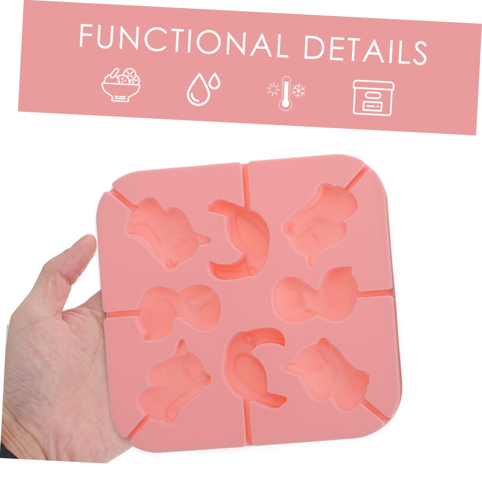 Amosfun 5 Ensembles Moule Flamant Rose Moules À Glaçons Outil De Fabrication De À Bricolage À Pour La Maison À Glace Gel De Silice 2 Pièces * 5