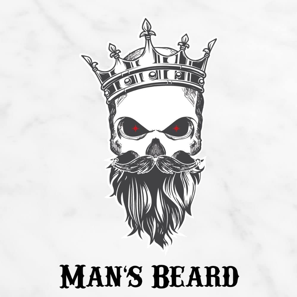 Man's Beard - Coffret Barbe et Moustache - Baume De Barbe 90ml Et Huile à Barbe Parfumé Vanille Mangue 30ml – Ingrédients d’origine Naturelle - 100% Fabrication Française