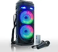 Caixa de Som Bluetooth Portátil Grande Com Microfone+Controle Remoto Multimídia Tws Led Rgb FM Xtrad