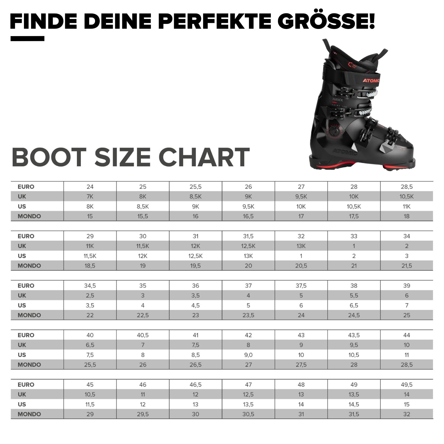 ATOMIC HAWX Prime 100 GW Ski Schuh 2025 Black/red