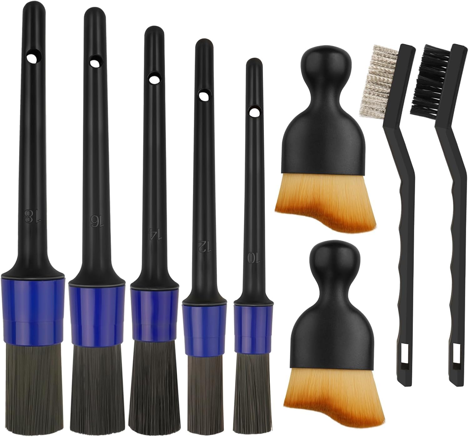 Autopinsel Set für BMW X6 G06 F16 E71 E72 2008-2024 | Detailbürste Auto Reinigungs Pinsel Innenraum Pflegebürste Felgenbürste Armaturenbrett Staubwedel