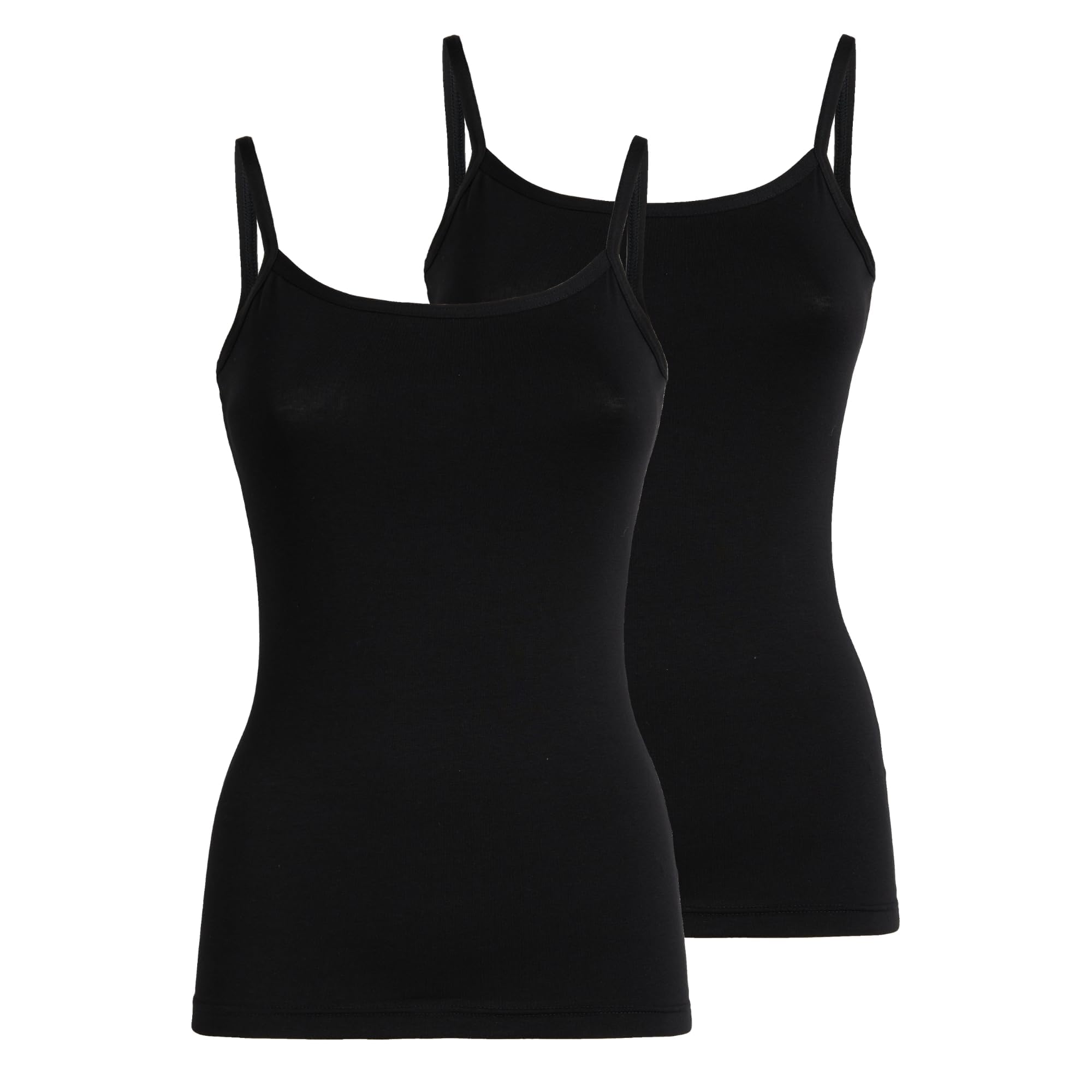 Liabel Maglia Intima da Donna Spalla Stretta (Multipack da 2), Canotta Intima Femminile in Cotone Bielastico Certificato Oeko-Tex, Fresca e Traspirante