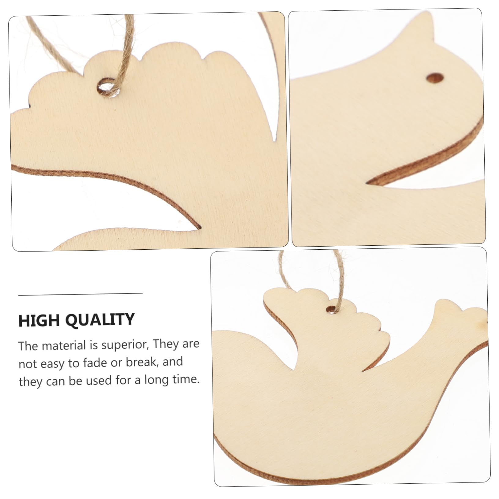 GLEAVI Sagome in Legno Fai Da Te Uccellino Natalizio, 50 Pezzi Non Rifiniti, Leggere e Resistenti, Decorazioni Di Legno Per Artigianato e Regali Di Natale