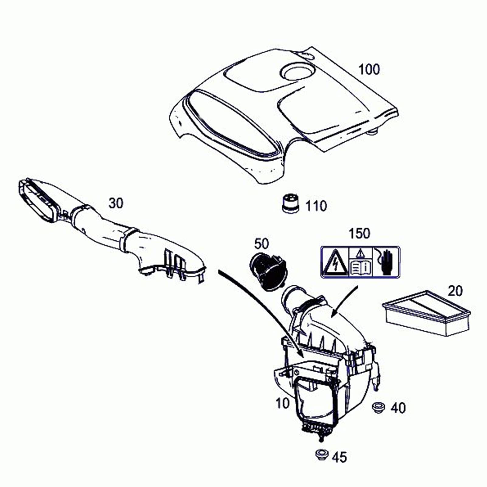 Conduit De Tuyau D'admission D'air Moteur 2700900282 Remplacer Fit Pour Mercedes W176 W242 W246 X156 87556179