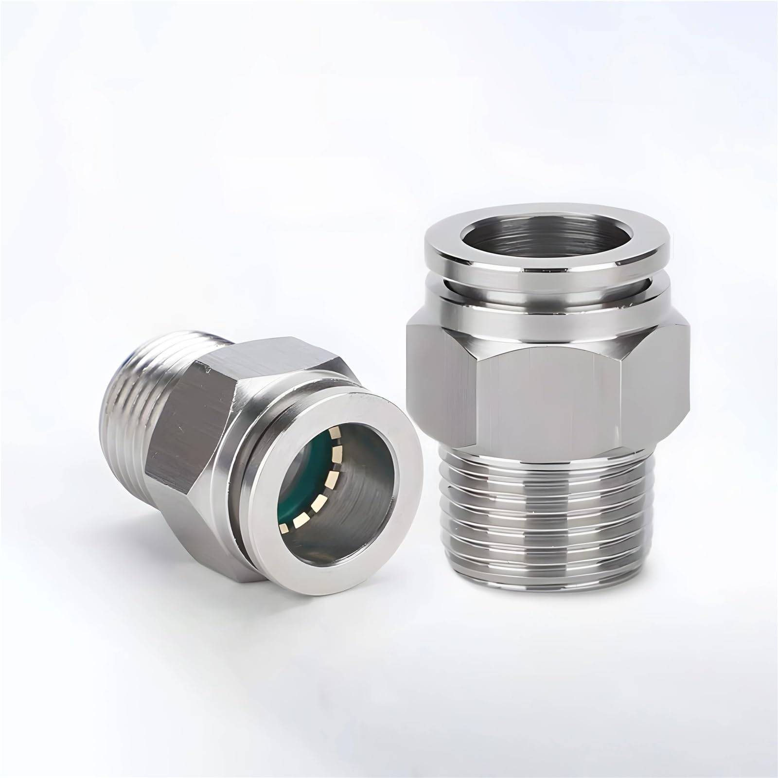 Pneumatic Hose Fitting 304 Stainless Steel PCF Tube Connector 1/8 1/4 1/2 Quick Release Pipe Fittings 1Pcs(12-03 (12mm-3l8))