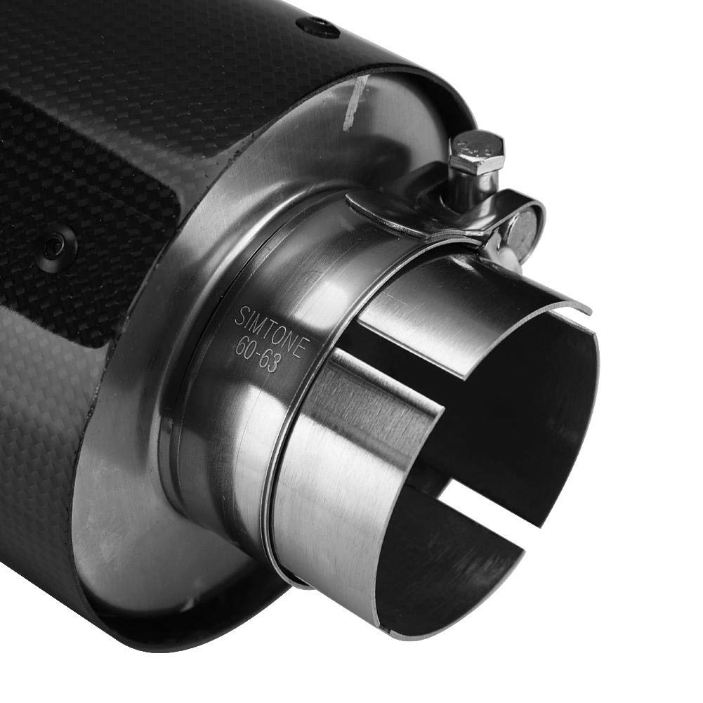 Nikou Auto-Auspuffrohr, Carbon-Auslass Auspuffrohr Schalldämpfer Tip Tail Throat 63-114mm