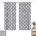Produktbild Badezimmer-Vorhänge, geometrisch, orientalische Blüten mit abstraktem Blattmuster, diagonale Linien, hellgelb, malvenfarben, Gardinenstange für Schlafzimmer und Küche, Textil, Farbe: 14, 42"W x 45"L