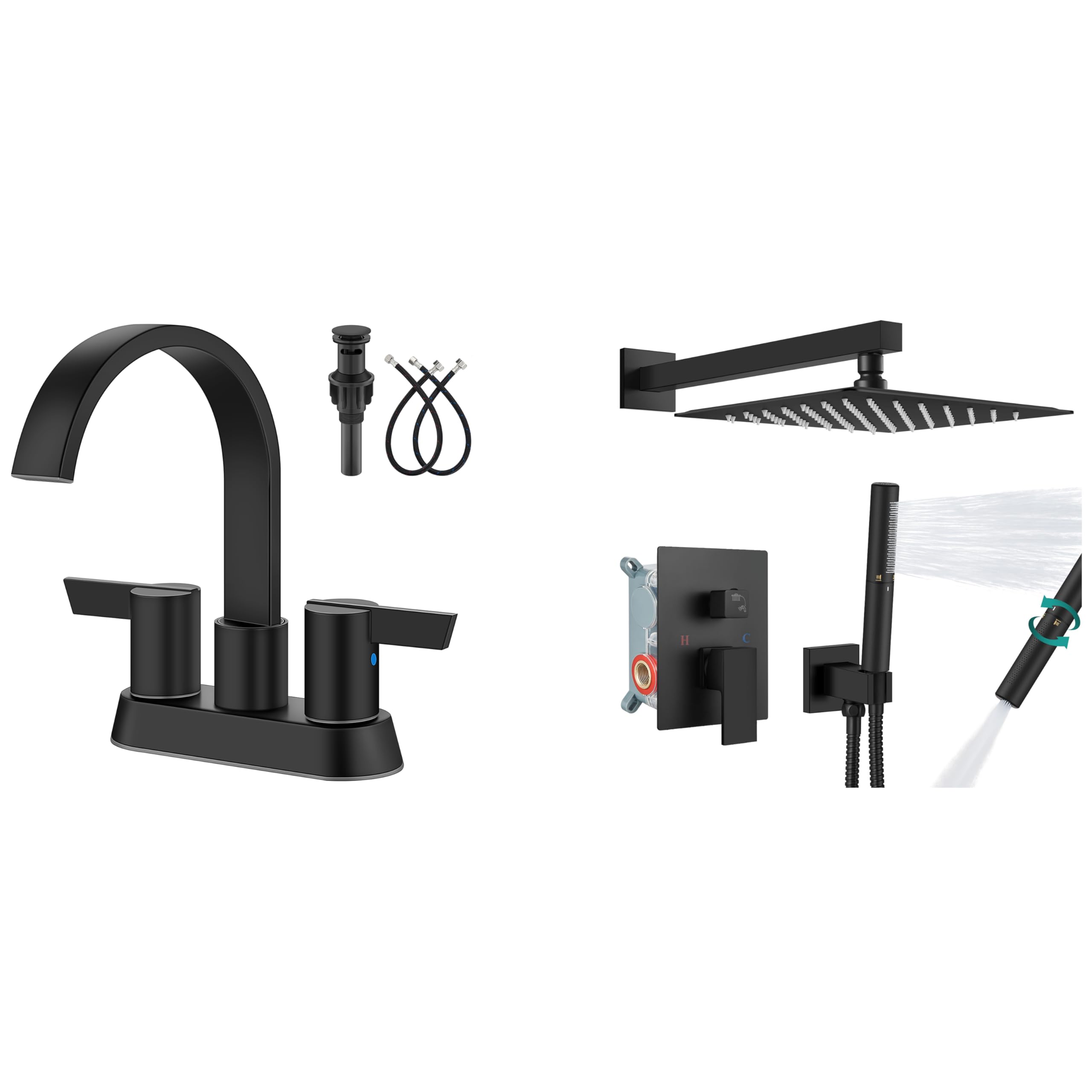 Hcfyauis Bathroom Faucets Shower System