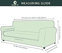 Vista 44 de CHUN YI - Funda elástica para sofá (7 piezas), funda para sofá de 3 plazas con tres respaldos y cojines separados con banda elástica, tela jacquard