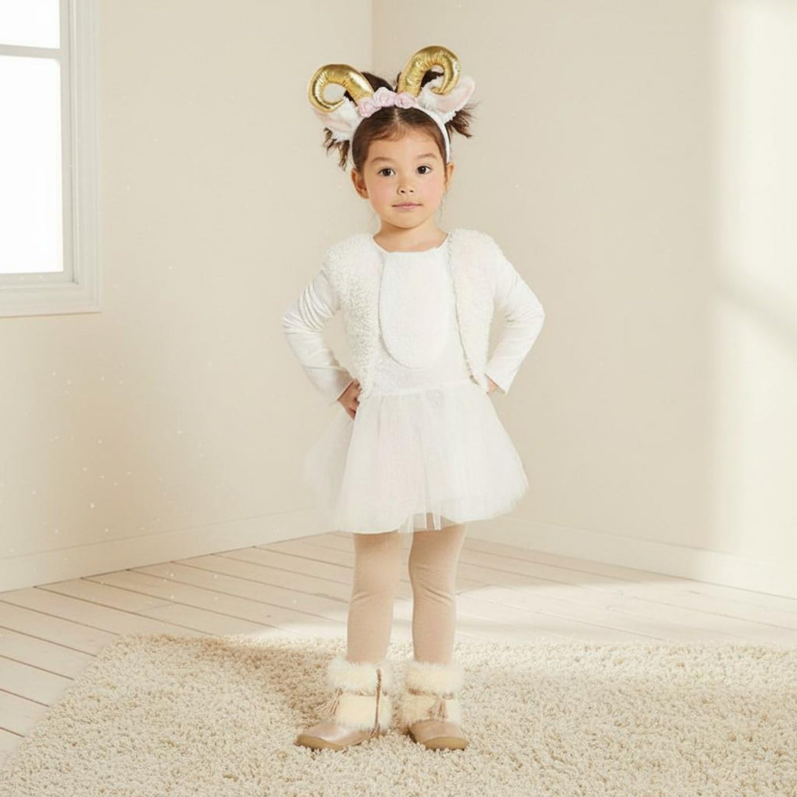 Disfraz de Oveja Niño Disfraz Infantil Traje Cordero Mono Animal Suave con Ajuste Poliéster Confortable Adecuado para Halloween Fiestas Temáticas, Xl, Oveja Hembra