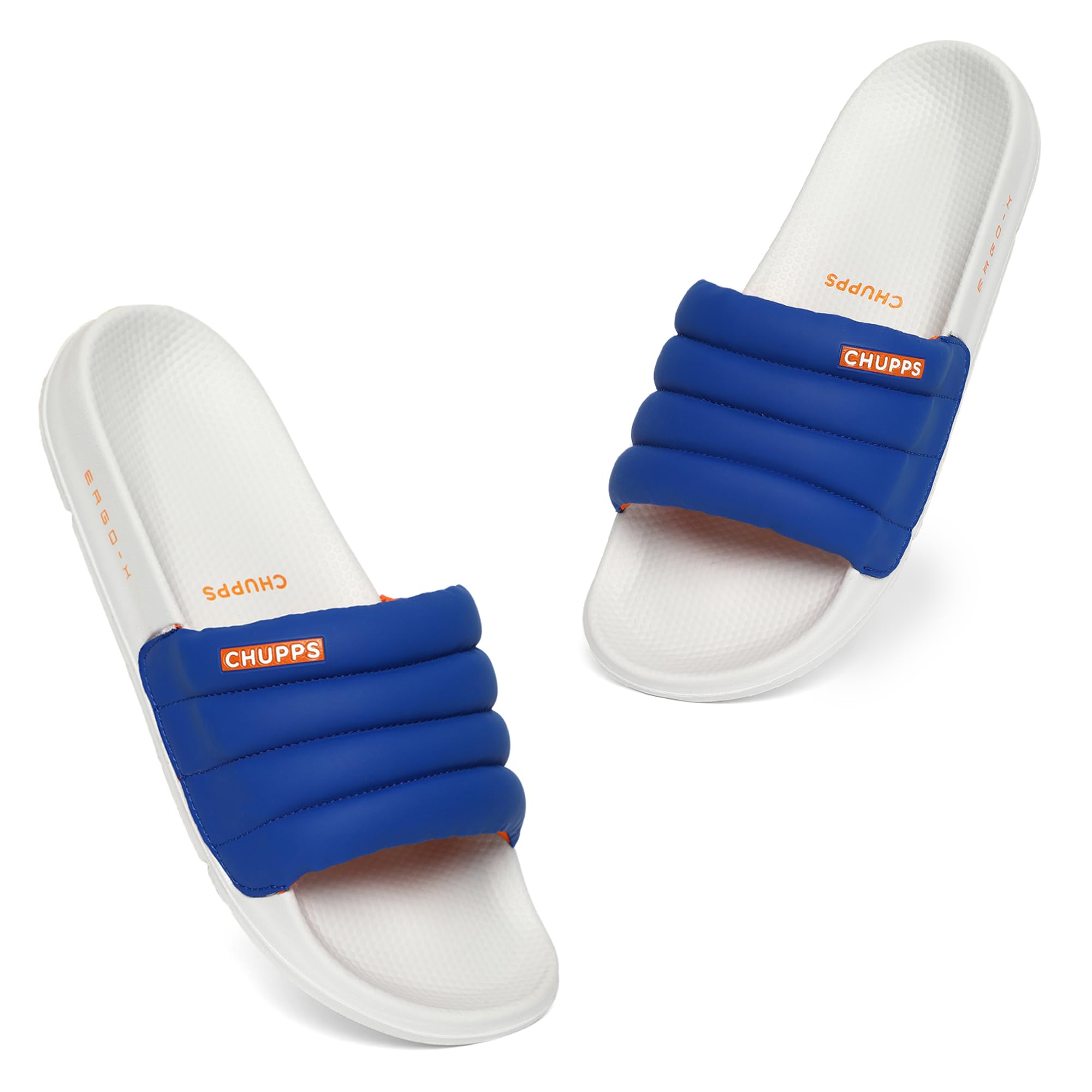 Classic Quilted Men's Lightweight Cushioned Sliders | Soft Padded Strap | Anti-Slip Comfortable Slides | Casual Indoor & Outdoor Slip-On Slippers-image-43