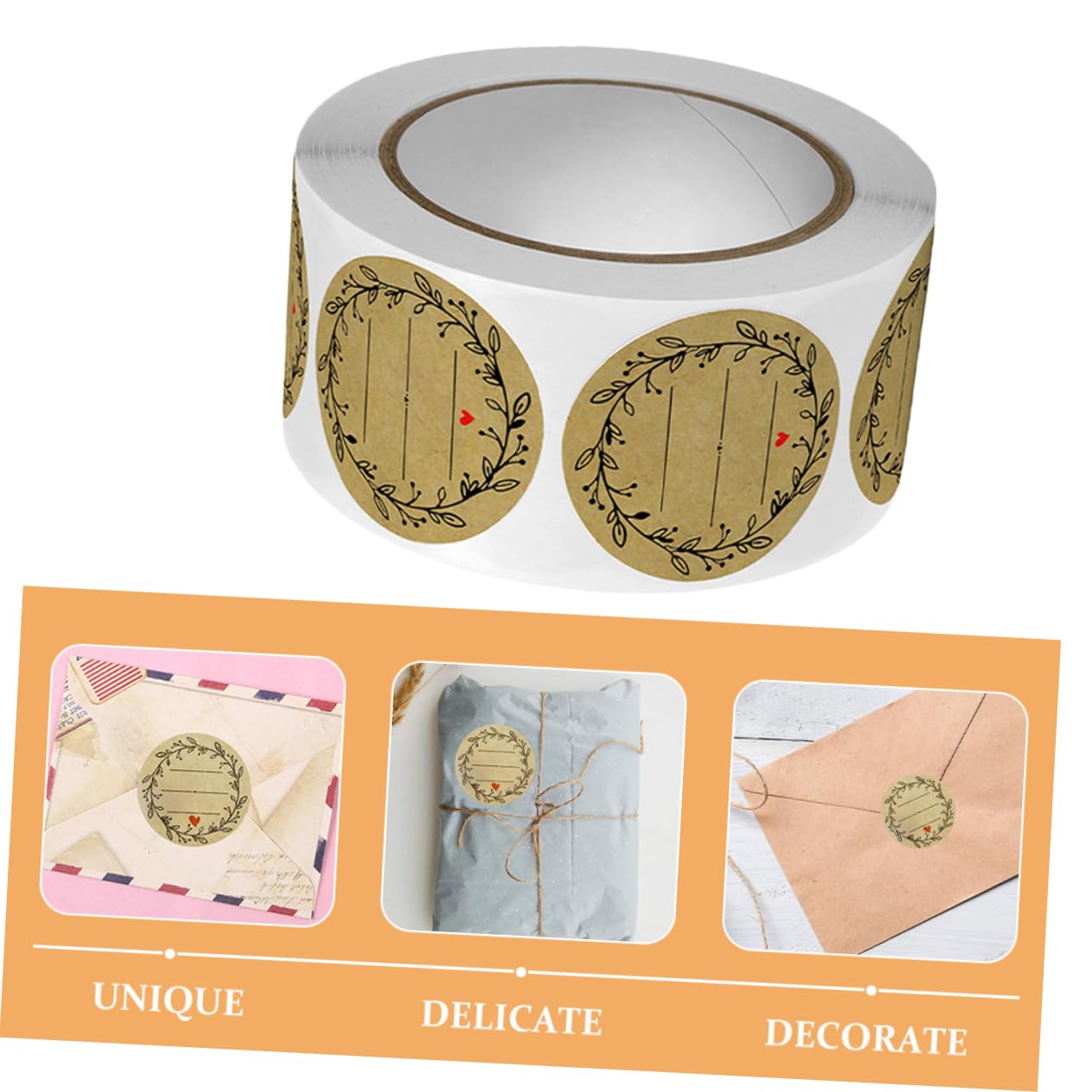 VILLCASE 8 etichetta autoadesiva Adesivi per confezioni Adesivi per dolci etichette adesive per barattoli di conserve adesivo da forno adesivi circolari decalcomanie adesive