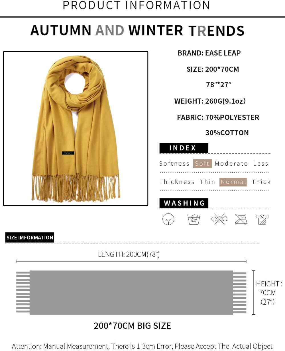 Pashmina Shawl Women Winter Scarf Warm Wedding Wraps Ladies Scarves for Evening Dresses - Image 2