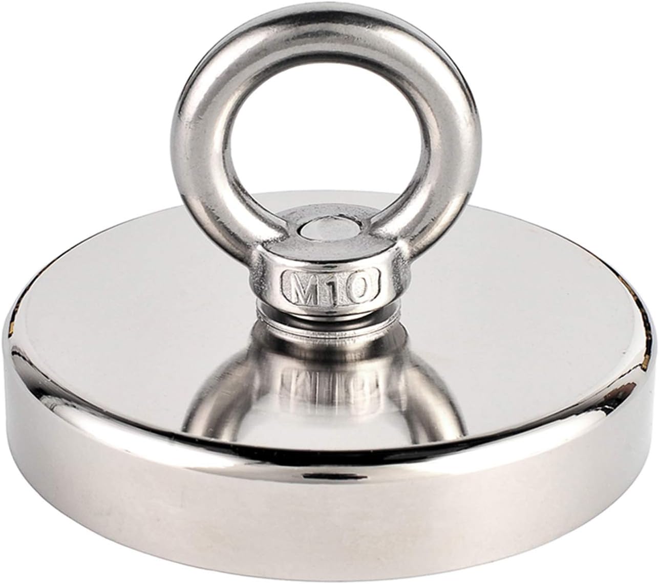 Uolor Round Neodymium Magnet, 380Kg Pulling Force N52 Magnetic Grade Super Powerful Neodymium Fishing Magnet Great for Magnet Fishing and Salvage in River, Diameter 90mm