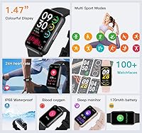 USMECBL Fitness Tracker: Heart Rate, Blood Oxygen, Sleep Monitor, 14-Day Battery, 25 Sports Modes, IP68 Waterproof for iOS/Android