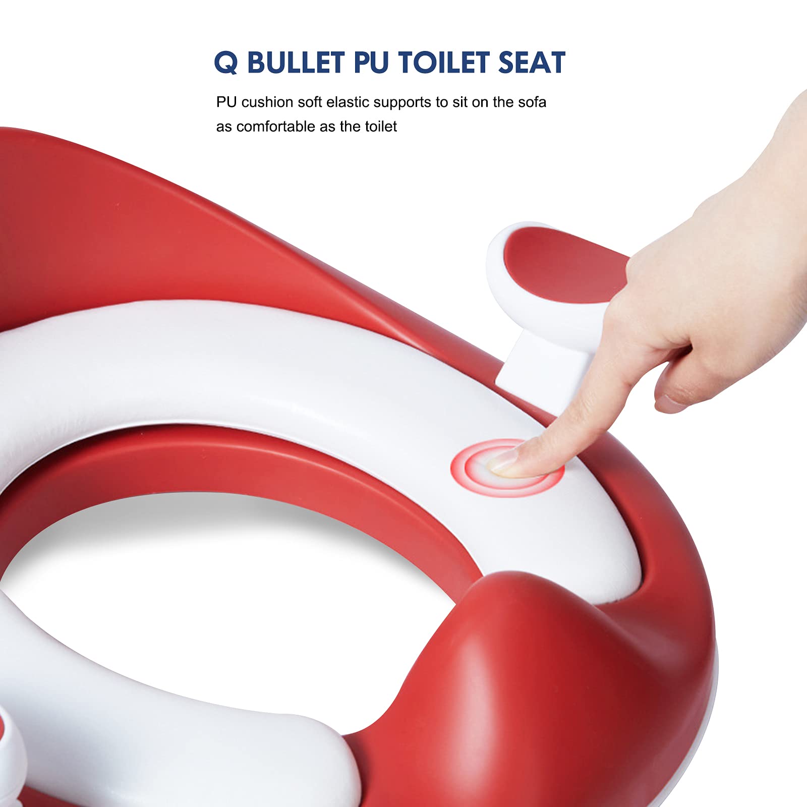 Reductor WC Niños Asiento Inodoro para Niños Tapa WC para Niños Reductor de WC para Bebé Adaptador WC Niños con Reposabrazos, Respaldo, Tapizado, Diseño Antideslizante