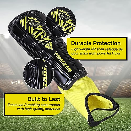 image for Vizari Malaga Shin Guards for Kids & Adults – Soccer Shin Guards wit