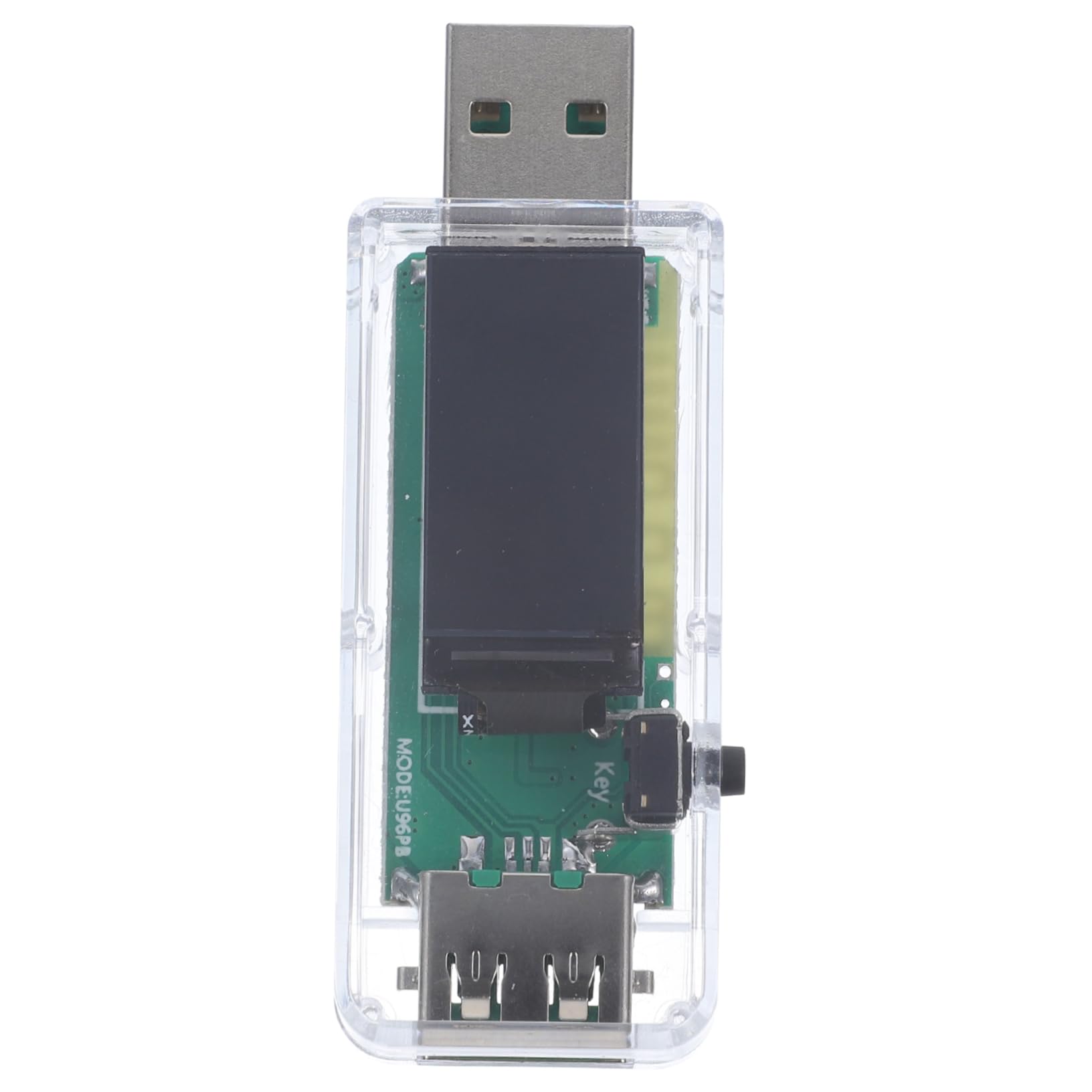 Tofficu 5 Stück USB-Tester Spannungsmesser Spannungsdetektor Spannungsprüfer Stift stromverbrauchsmesser Volt-Ampere-Meter elektrischer Spannungsprüfer Abs Transparent