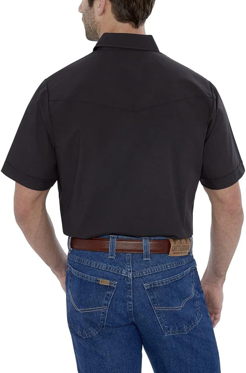 Ely & Walker Men's Short Sleeve Solid Western Shirt - Image 2