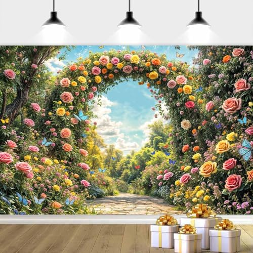Amazon.com : 7X5ft Spring Garden Backdrop, Spring Forest Backdrop ...