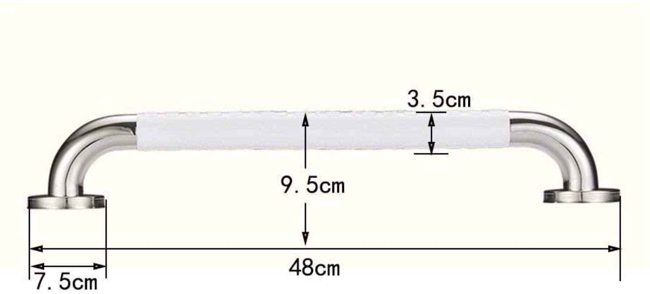 Pasamanos de baño Seguridad Antiestático Anti-Asidero Barra Seguridad Montado en la Pared Ancianos y niños Pasamanos de baño Manija de baño (Tamaño: 58 cm) ()