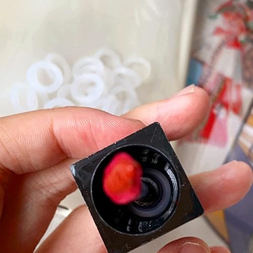 Miniatura 9 de Othmro 20 anillos de sellado de silicona planos blancos, 0.472 x 0.630 x 0.079 in (IDxODxTHK) junta tórica redonda para grifo, ducha, arandelas,