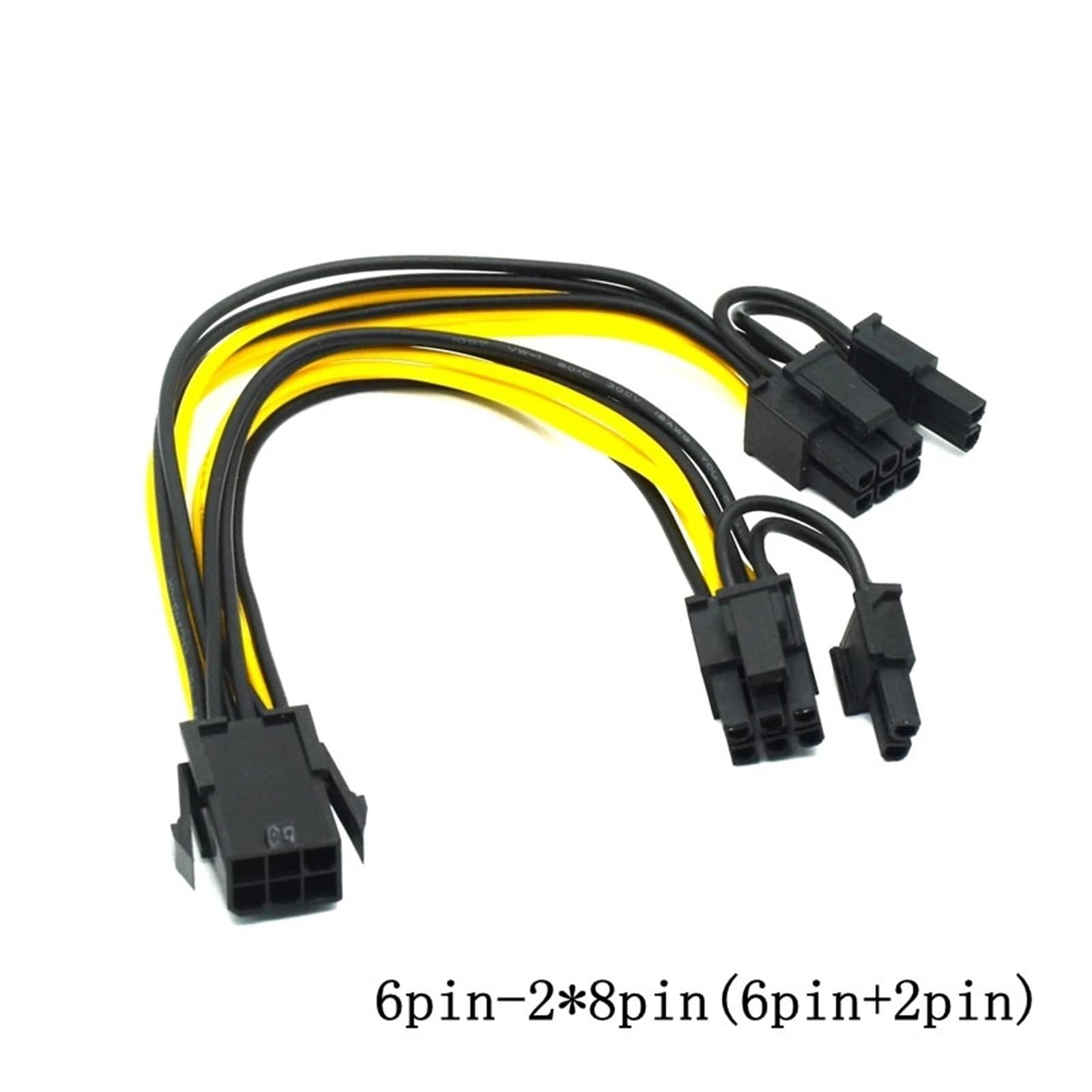 6-pinowy 2 x 8 piny pasuje do Miner Molex 6 pinów PCI E 2 x PCIe 8-pinowa karta graficzna PCI-e VGA Splitter Hub kabel zasilający