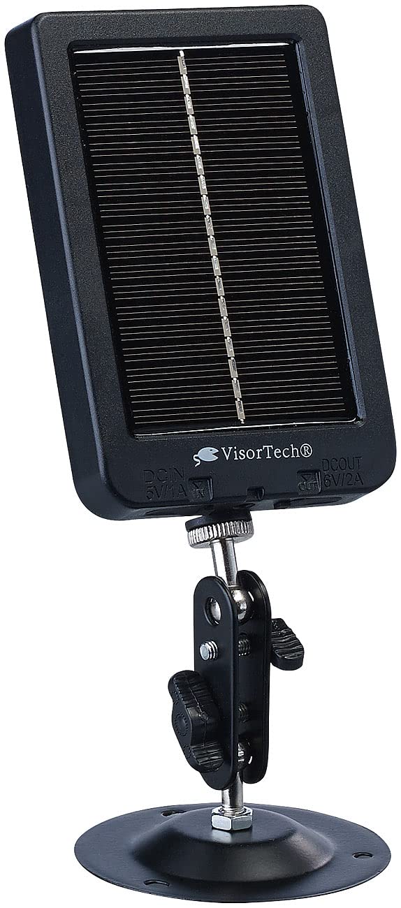 VisorTech Wildkamera Solar: Mobiles Akku-Solarpanel für Wildkameras, 3.000 mAh, IP65 (Solarpanel für, mit Solarmodul, Panel)