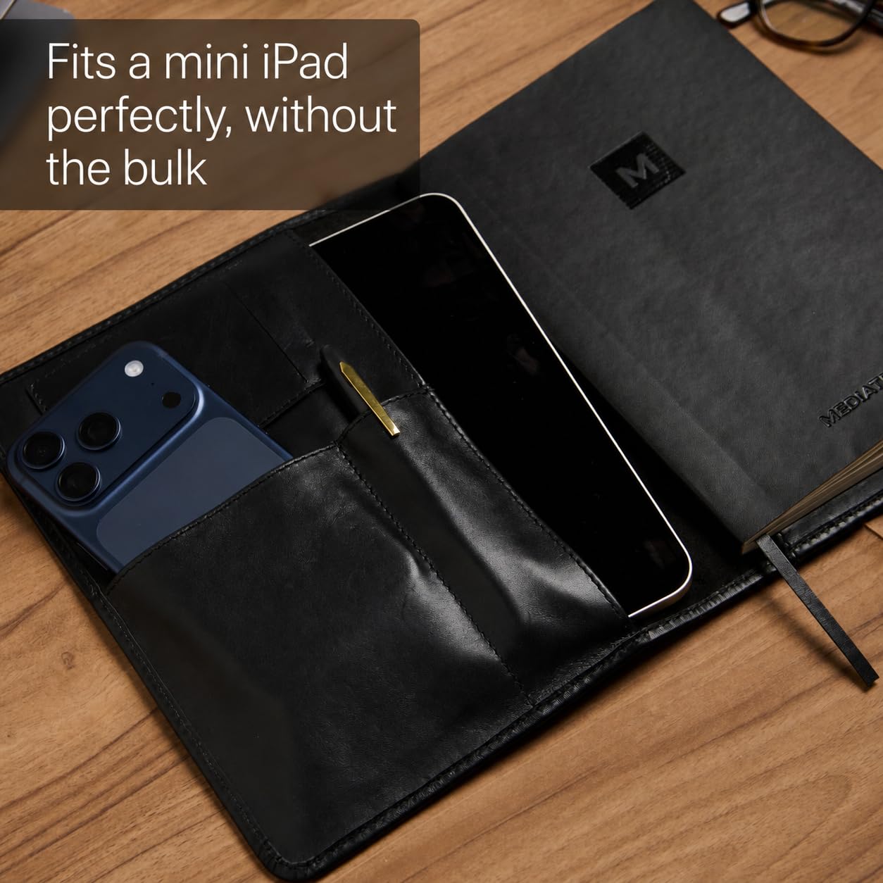 Theodore Carnet de Notes en Cuir - Compatible A5 & Moleskine L (14x23 cm) - Idéal Voyage, Organisation, Prise de Notes