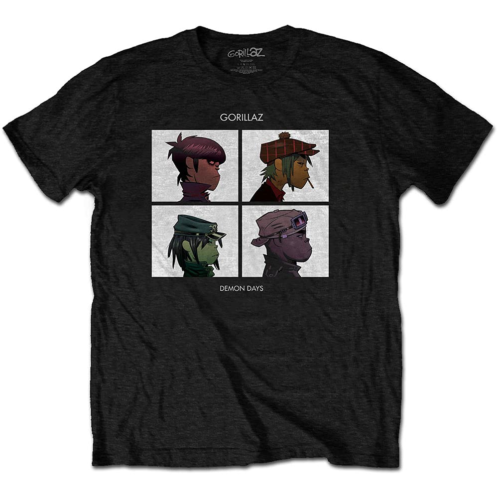 Gorillaz Demon Days Official Tee T-Shirt Mens Unisex (Large) Black