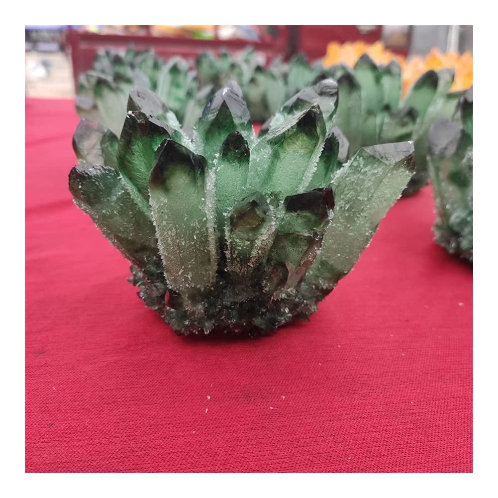 Salud y hogar 1 unids Natural Green Ghost Fantasma Fantasma Cuarzo Croquete Catrizaje Curación Espécimen Decoración de la Boda Aquarium (Size : 700-800g)