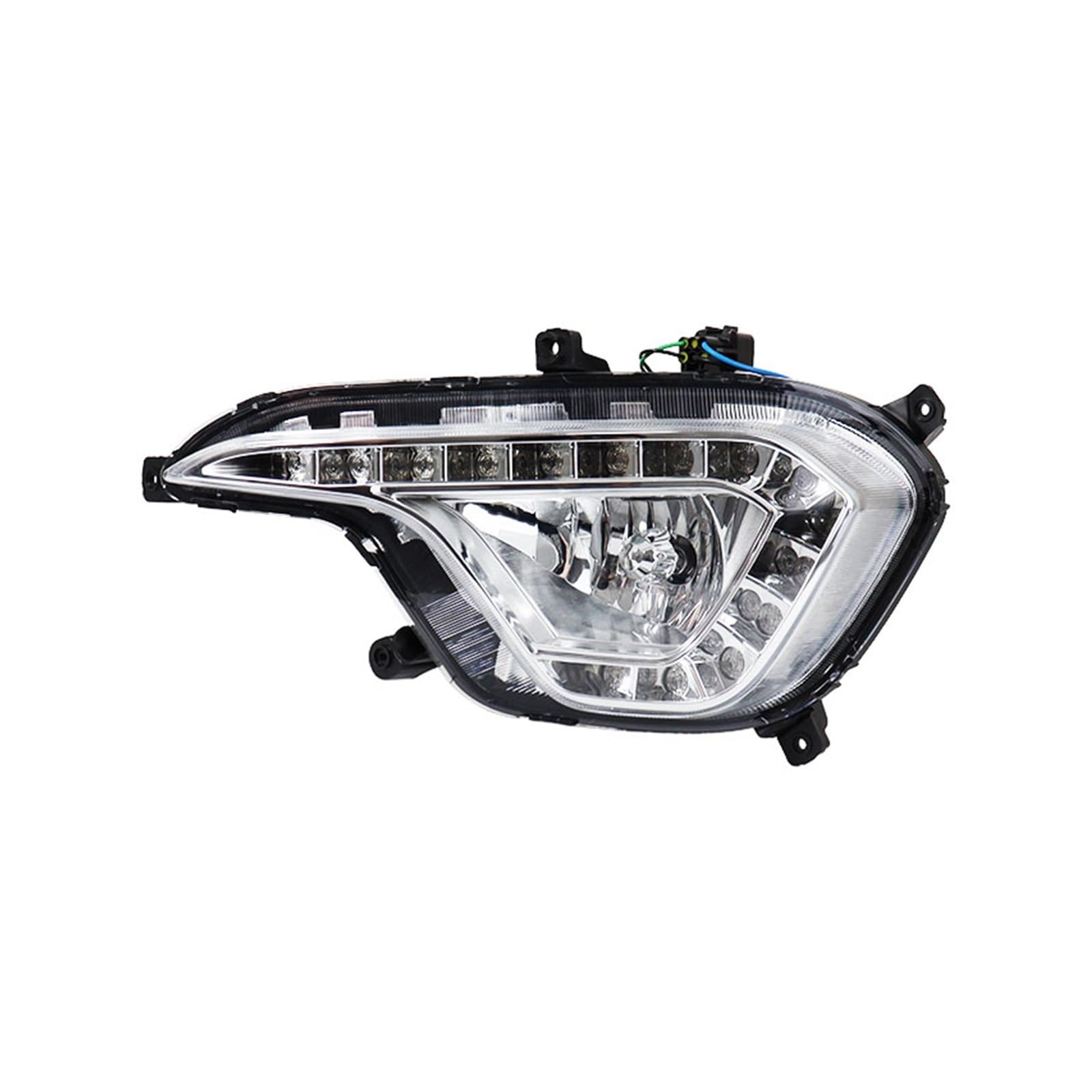 Auto Faro Anteriore Per Hyundai Per Grand Per Santa Fe Per Maxcruz 13-15 Paraurti Anteriore LED Daytime Running Light Fendinebbia Lampada Segnalazione Fari Anteriori(LED Left)