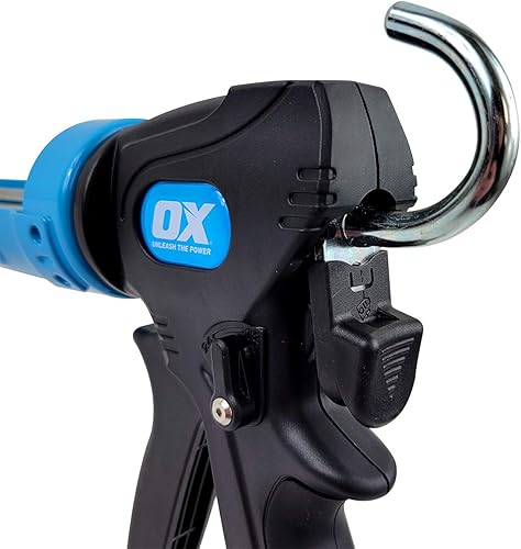 Miniatura 7 de OX TOOLS Pro - Pistola de calafateo de doble empuje de 10 onzas con relación de empuje ajustable de 241 o 121  Para cartuchos o tubos selladores y