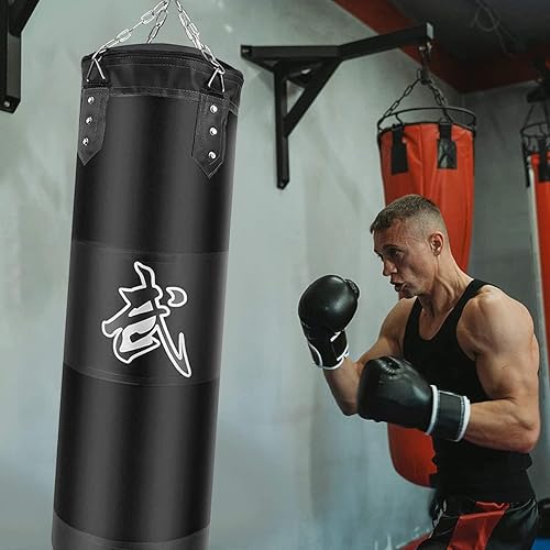 Miniatura 6 de Juego de saco de boxeo colgante sin relleno, bolsas de boxeo pesadas para adultos y niños, juego de boxeo juvenil con envolturas de mano, ganchos