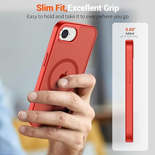 Miniatura 1514 de SUPFINE Funda magnética para iPhone 11 (compatible con MagSafe) (protección contra caídas de grado militar), translúcida mate a prueba de golpes