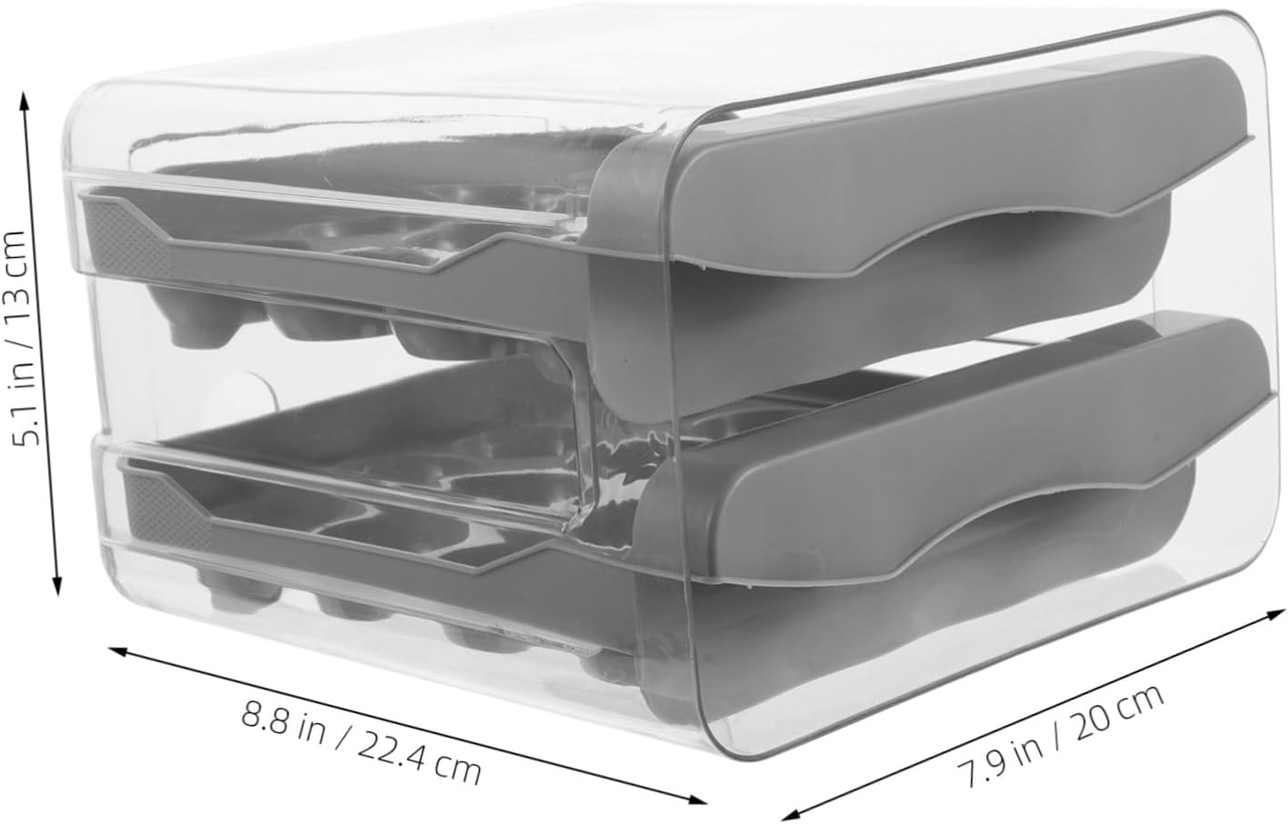 Egg Storage Box Fridge Drawer Refrigerator Eggs Fridge Organizer Kitchen Organizer Grey Pp
