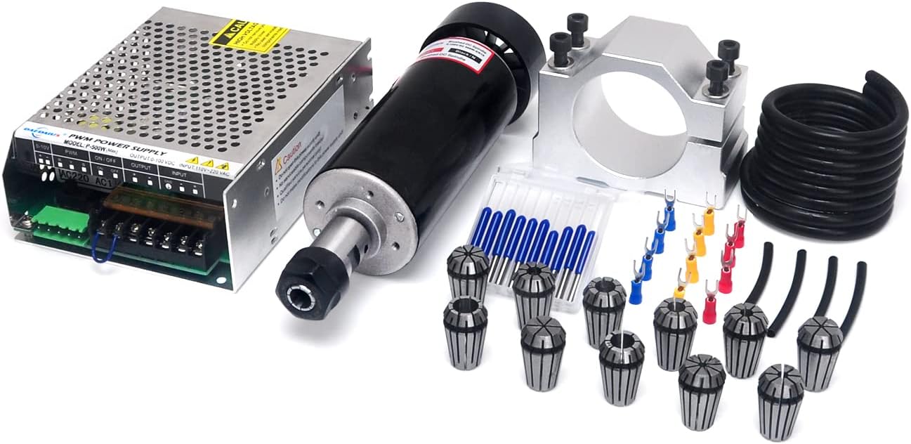 Daedalus CNC Spindle Motor Kit, 500w, ER16, Brushed