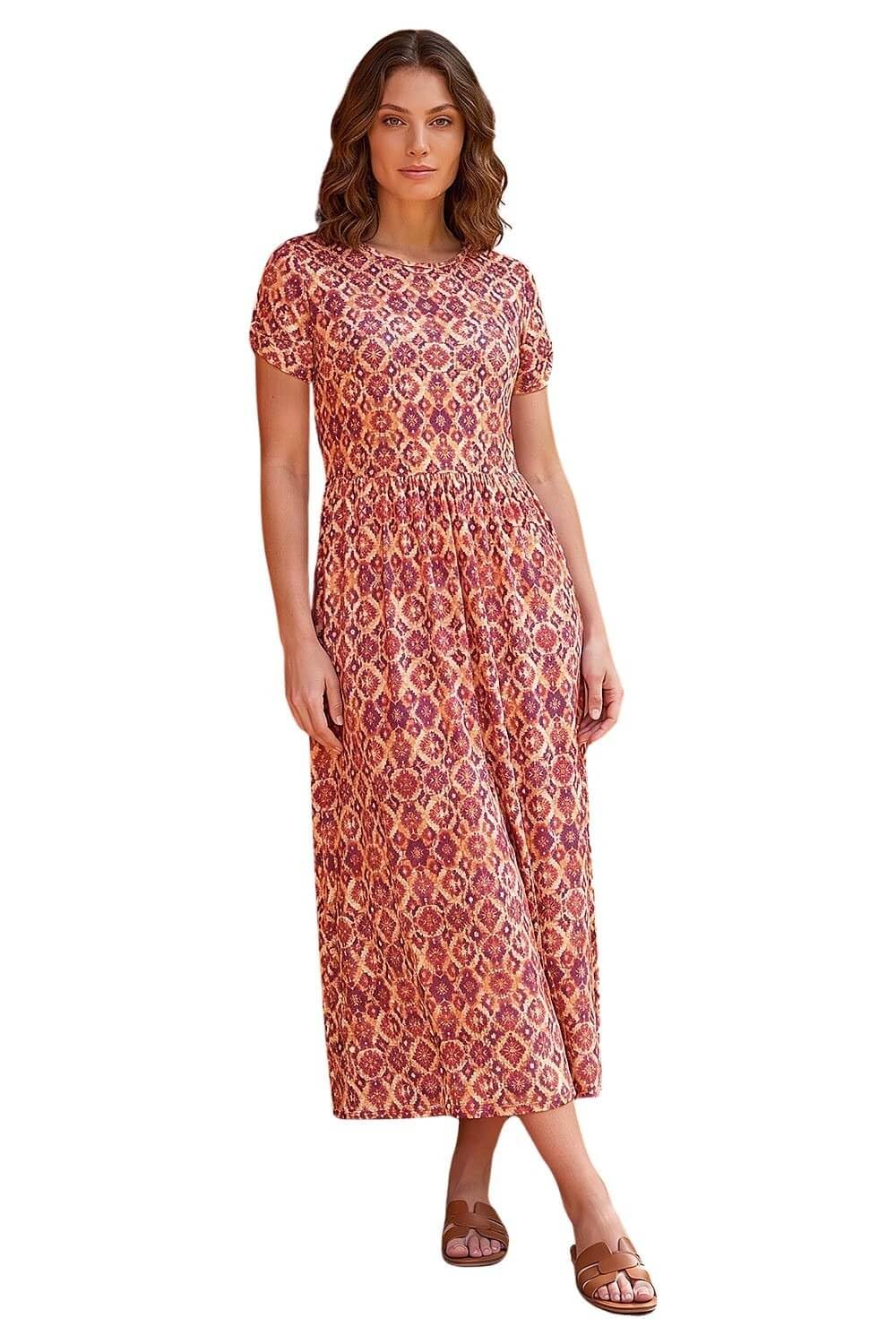 Roman - Women's Petite Dress - Abstract - Size 14 - Multicolor