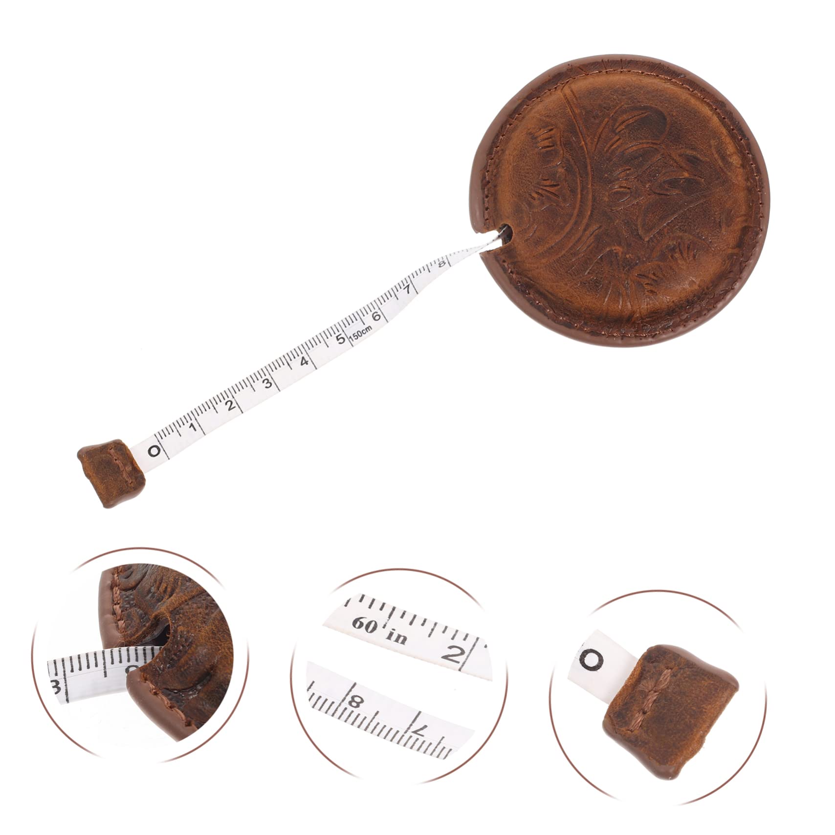 5piezas Cinta Métrica Vintage Flexible Para Medir Cuerpo y Ropa Herramienta De Costura Práctica y Portátil Para Uso Doméstico y Manualidades