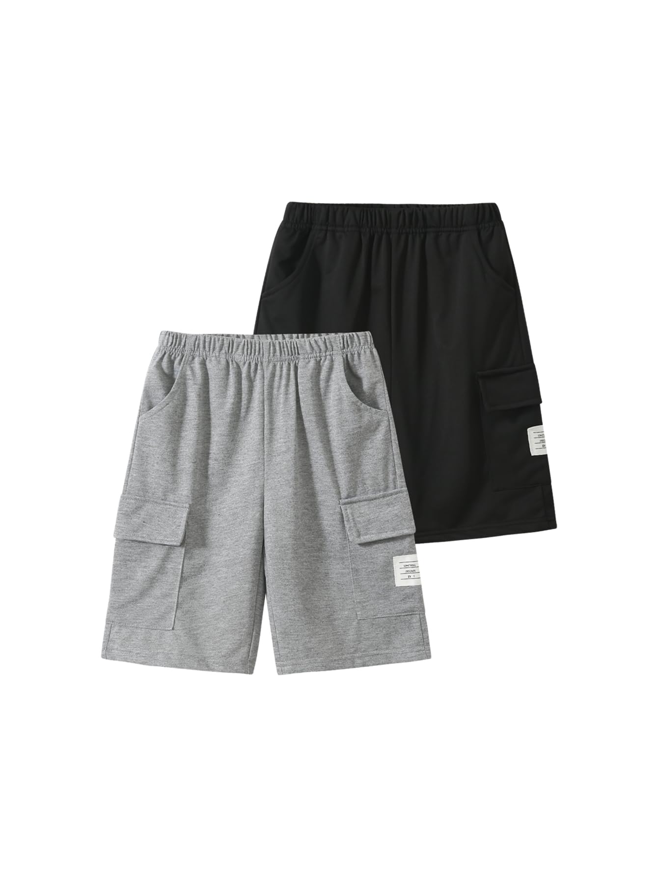4 Pack Boys Pull on Jogger Shorts Cargo Shorts with Pocket 3-14Y