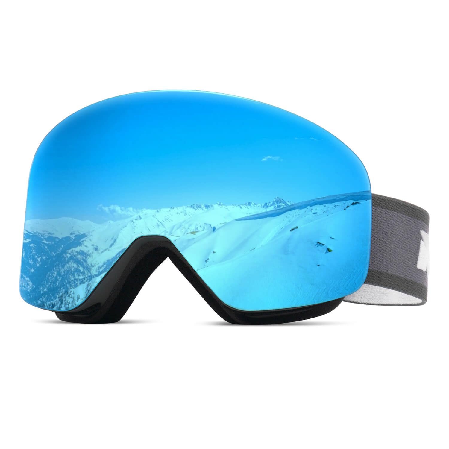 Meeloog Magnetische Skibrille, rahmenlos, austauschbare Gläser, UV-Schutz, Schneebrille, Snowboardausrüstung für Herren, Damen, Jugend