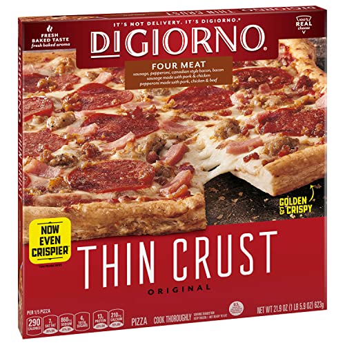 Digiorno Classic Thin Crust Four Meat 12In Frozen Pizza 21.9Oz Box #TOP1