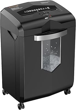 Bonsaii 16-Sheet Microcut Paper Shredder, 60-Minute Home Office Heavy Duty