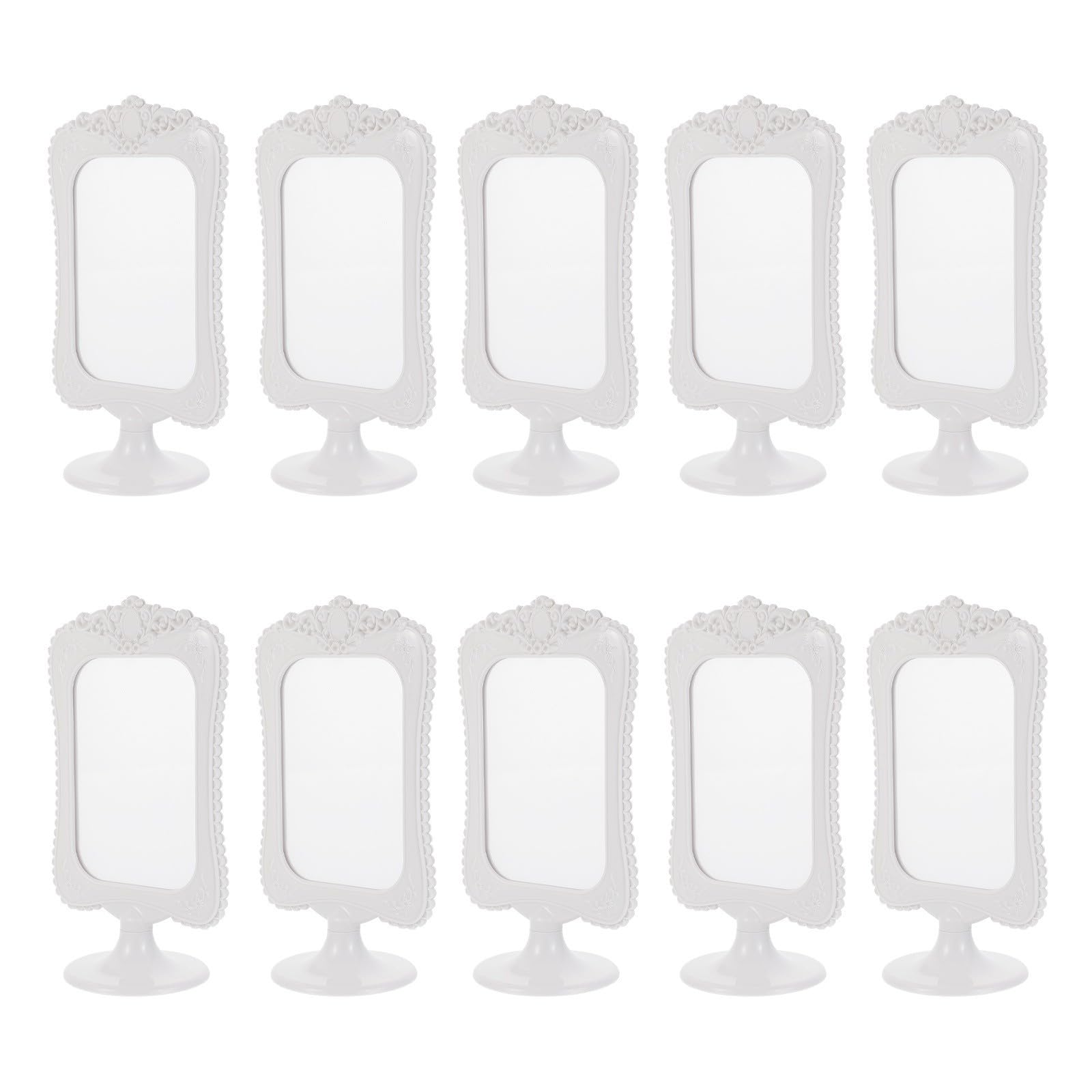 SHINEOFI 10 Piezas Marco de Fotos Marco de Fotografía Creativo 6 Pulgadas Plástico Blanco de Doble Cara Pedestal para Exhibición de Fotografías y Tarjeta de Mesa, Decoración de Sala
