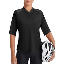 Women's Cycling Jersey Half Sleeve Bike Shirts Quick Dry Half Zip Biking Tops UPF 50+ Pockets Workout Runing Hiking