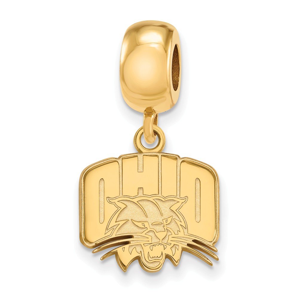 Ohio Small (1/2 Inch) Beed Charm Dangle (Gold Plated)