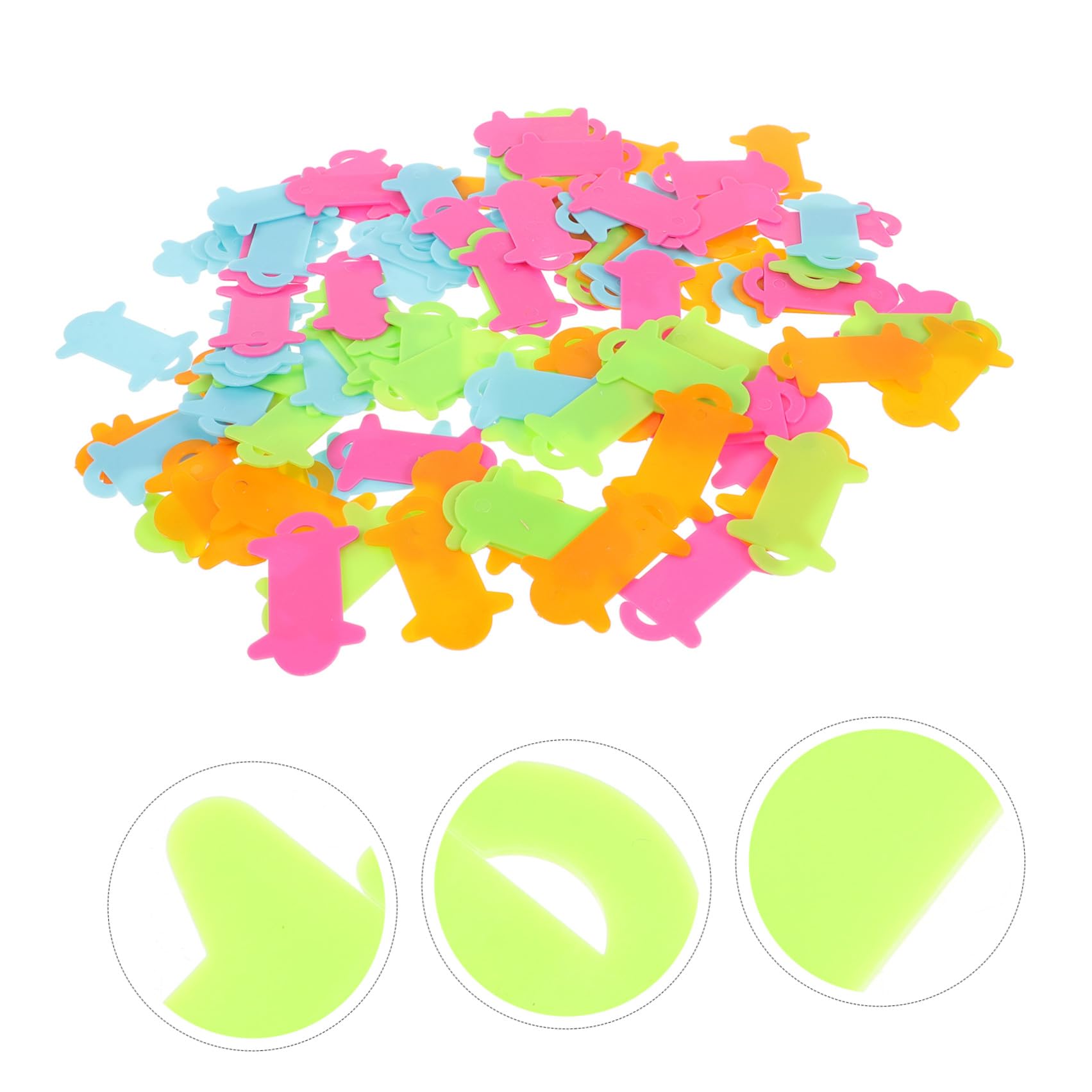 Gadpiparty 5 Sätze Wickelplatte Werkzeug Kreisförmig Planke Wicklung Wolle Groß Mittel Strickmaschinen Wickelbrett Farbenfrohes Stricken Garnwickelmaschine Diy Garnspule Plastik 100 Stück * 5
