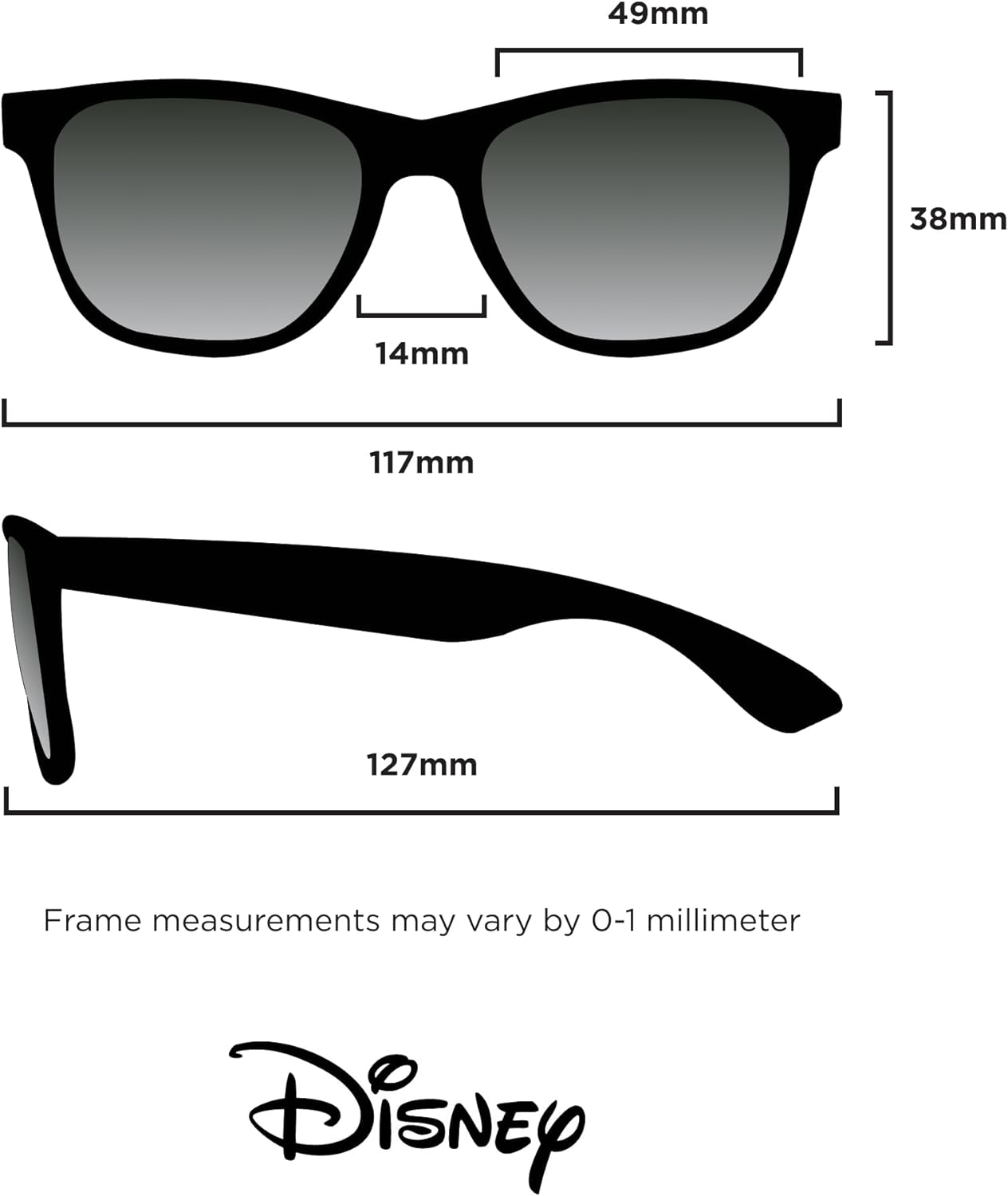 Disney Girls Princess Sparkle Kids Rectangular Sunglasses, Crystal Pink/Glitter Injection, 49 - Image 3