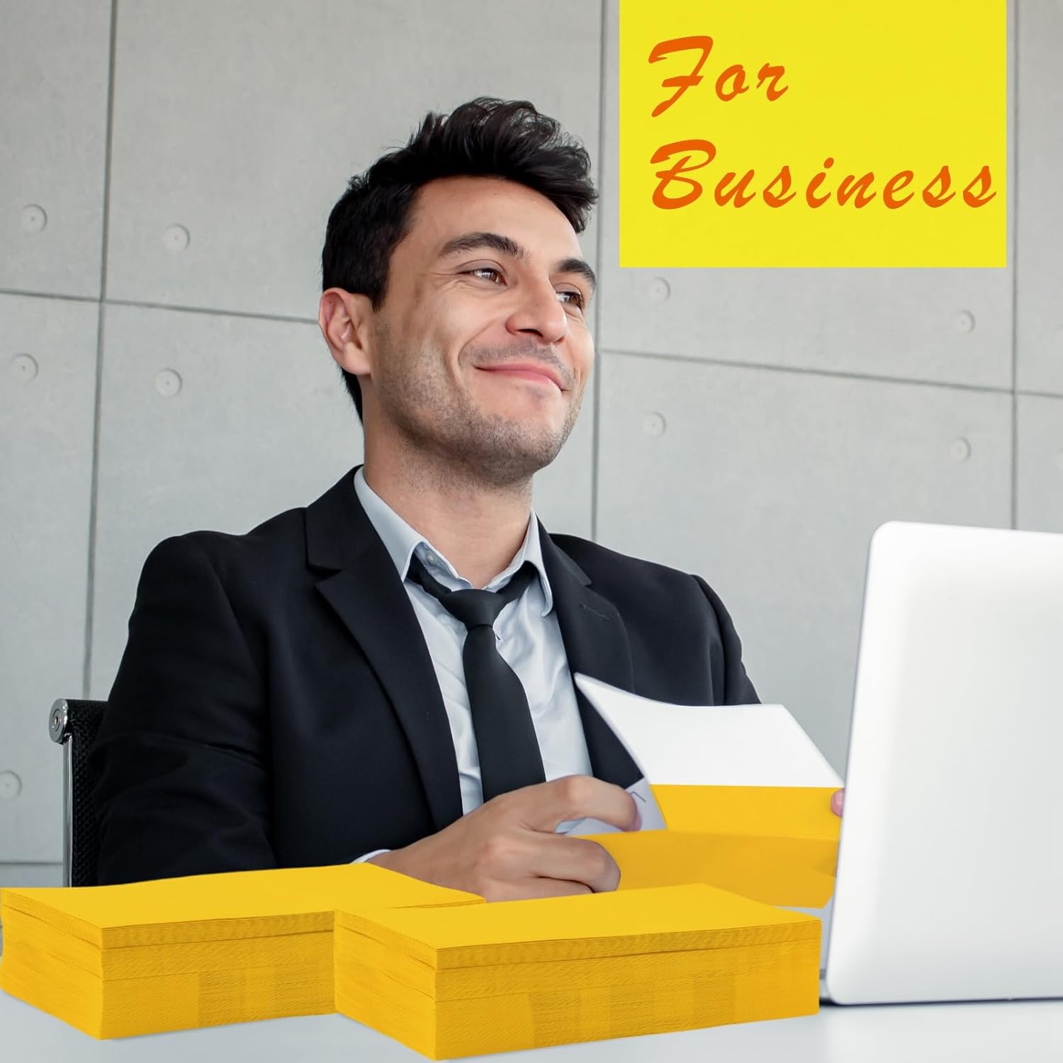 Jutom 500 Pcs Kraft Envelopes Letter Size Bulk #10 Business Strong Sealed 4-1/8 x 9-1/2 in Flap Office Printable Mailing Envelopes Windowless Invisible (Gold)